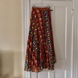 Long Indian Skirt with Mirrors